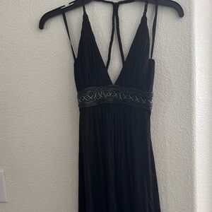 Sky Elegant Embellished Black Dress